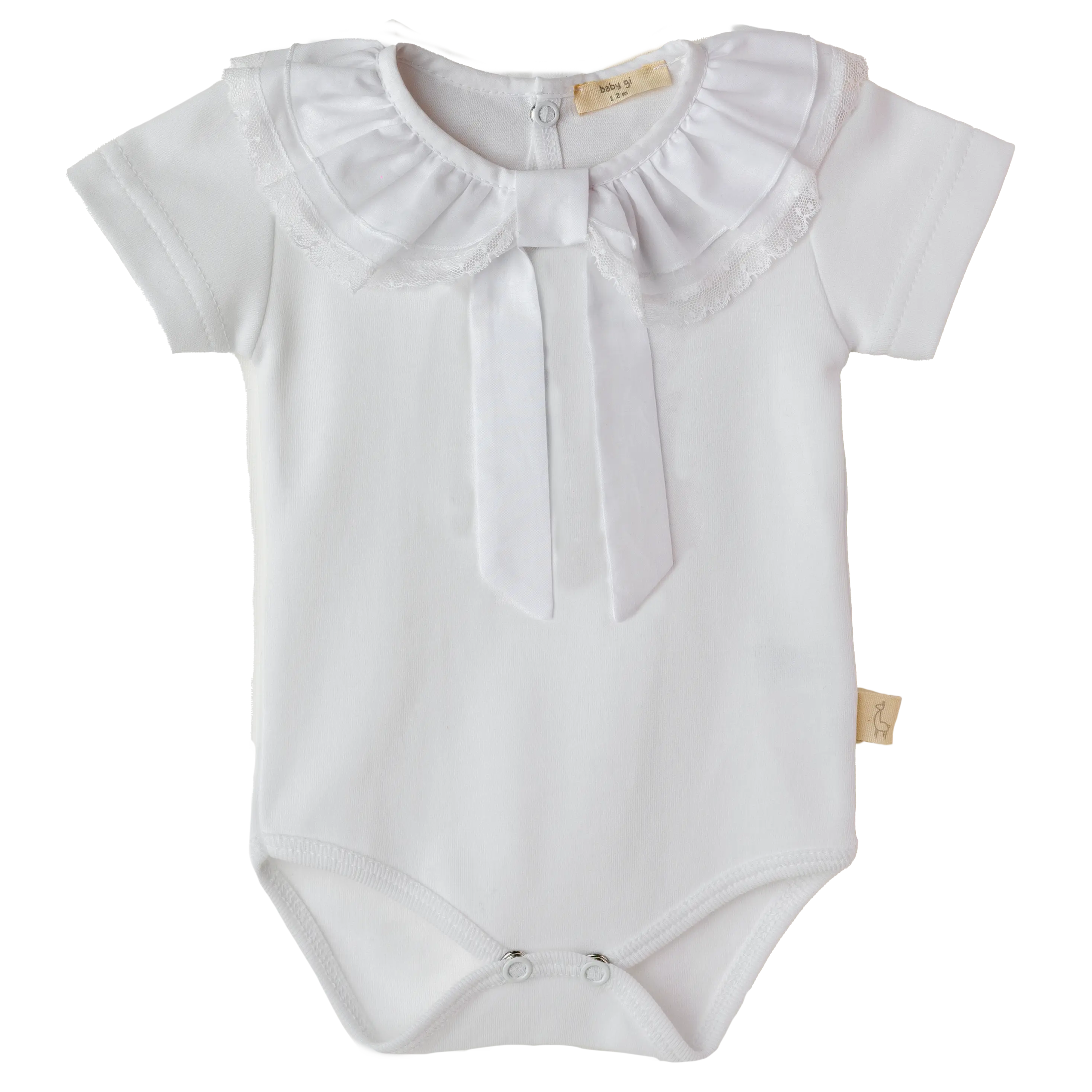 BODY MANGA CURTA C/ LAÇO E RENDA